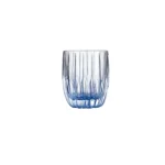 Set X 6 Vaso Bajo Labrado Azul 285Ml