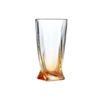Set X 6 Vaso Alto Liso Curvo Naranja 360Ml