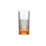 Set X 6 Vaso Alto Labrado Naranja 400Ml