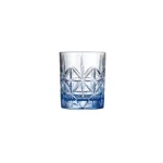 Set X 6 Vaso Bajo Labrado Azul 315Ml