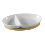 Plato P/Piqueo Ovalado C/Division C/Est.20*12*3 Cm