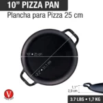 Plancha para Pizza 25 cm d/Asa Curado - Imagen 3