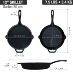 Sarten H.Fundido 30 Cm (12") Esmaltado - Imagen 3