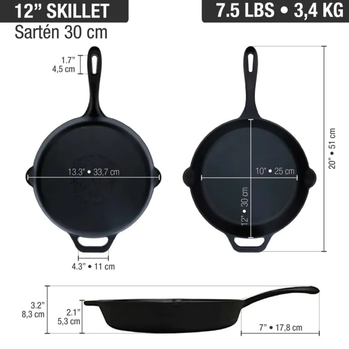 Sarten H.Fundido 30 Cm (12") Esmaltado - Imagen 3