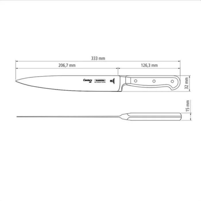 10059710 Cuchillo Century Cocina 8" 24010/008 - Tramontina - Imagen 2