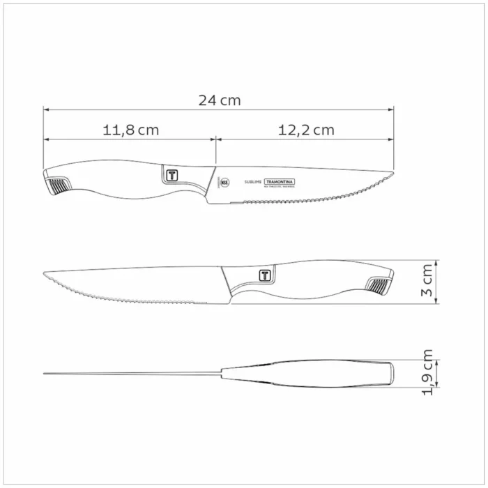 Cuchillo para Asado/Frutas 5" Sublime - Tramontina - Imagen 2