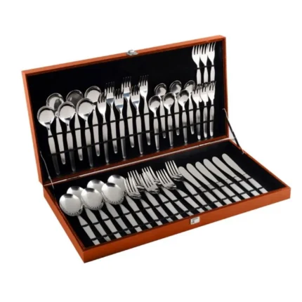 Set de Cubiertos x 42 Mesa Mod.500 Estuche c/Marrón