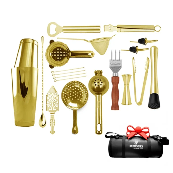 4-min_11zon Set Bar Luxe Profesional Gold x16 pzas C/Maleta Roll Bag - Imagen 1