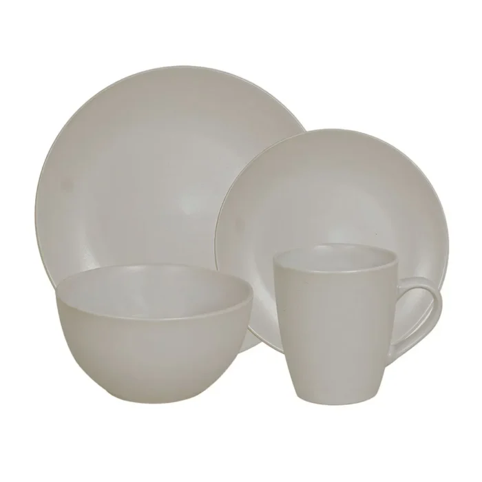 45294738-1 Jgo Vajilla Gris Stone x16 Pzas - Imagen 1