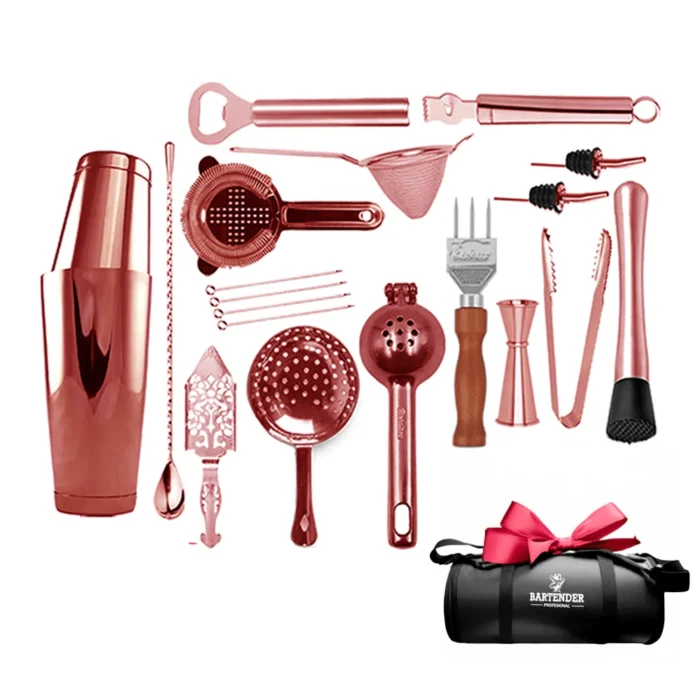 6-min_11zon Set Bar Luxe Profesional Cobre x16 pzas C/Maleta Roll Bag - Imagen 1