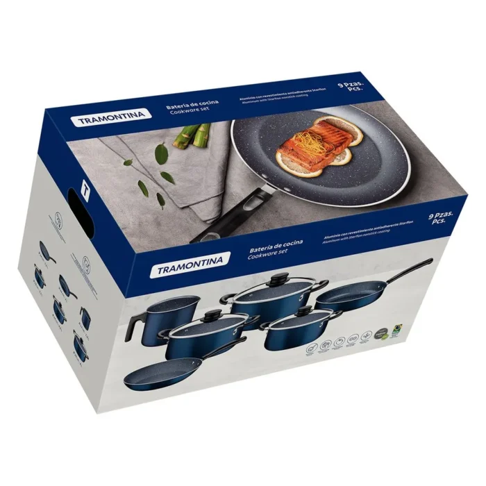 75286019-2 Jgo Bateria Cocina x9 Max Azul (O28+O24+O18+Sr24+S24+Lech.1.9L) - Imagen 2