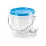 Balde 4Lts Transparente C/Caño C/Tapa Color