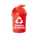 Papelero Artur N#80 Ecológico Residuos Peligrosos (Rojo)