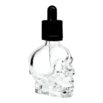Gotero Calavera Glass Transparente 1 Oz