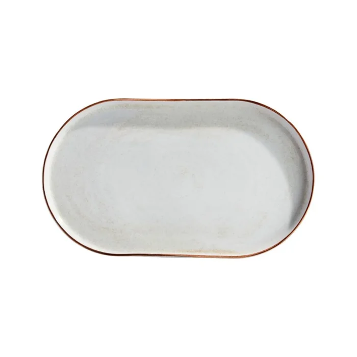 45019370-1 Bandeja 35.9x21.7 cm Rustic Artisan Beige - Imagen 1