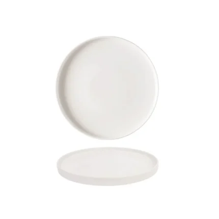 Plato Tendido 20.4 cm Blanco Hueso Mate Taller