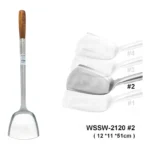 Espátula Wok de Acero Inox C/Mango Madera (12x11x51cm)
