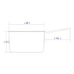 Cacerola 8Lts Monomango C/Tapa de Acero Inox. - Imagen 2