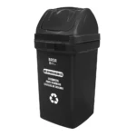 Papelera Bodeguita Negro (No Aprovechables) Vaivén 75Lt