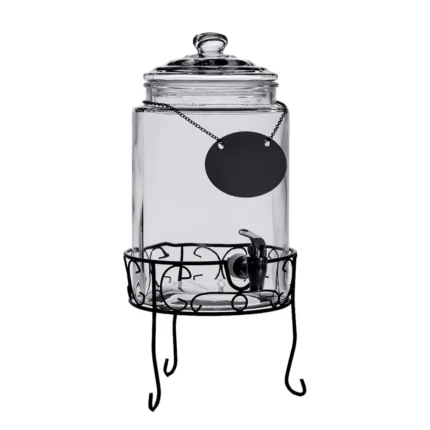 Dispensador de Vidrio Barril 10 Lt c/Rack y Pizarra