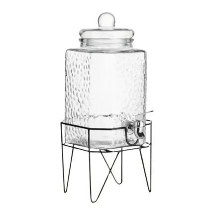 Dispensador de Vidrio 10 Lt Martillado c/Rack