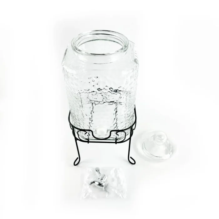 90077718-2 Dispensador De Vidrio Cuadrado. 6 Lt C/Estante - Imagen 4