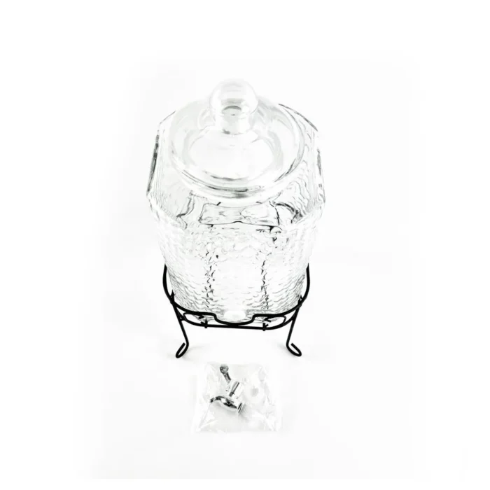 90077718-3 Dispensador De Vidrio Cuadrado. 6 Lt C/Estante - Imagen 3