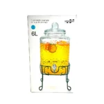 Dispensador De Vidrio Cuadrado. 6 Lt C/Estante - Imagen 2