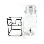 Dispensador De Vidrio 3.8 LT/ Hermet. Con Rack Base Tapa Transp.