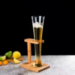 Yarda Cervecera Vidrio 550 ml c/Base Madera - Imagen 2