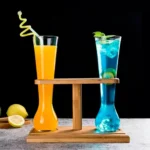 Yarda Cervecera x 2 Pza Vidrio 450 ml c/Base Madera - Imagen 2