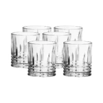 Set x6 Vasos Bajos Labrados c/Líneas de 310 ml