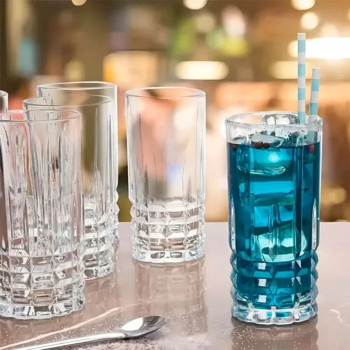 90416274-3 Set x6 Vasos Altos Labrados c/Líneas de 350 ml - Imagen 3