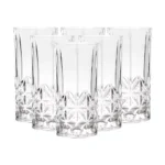 Set x6 Vasos Altos Labrados c/Estrellas de 350 ml
