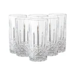 Set x6 Vasos Altos Labrados c/Diamantes de 350 ml