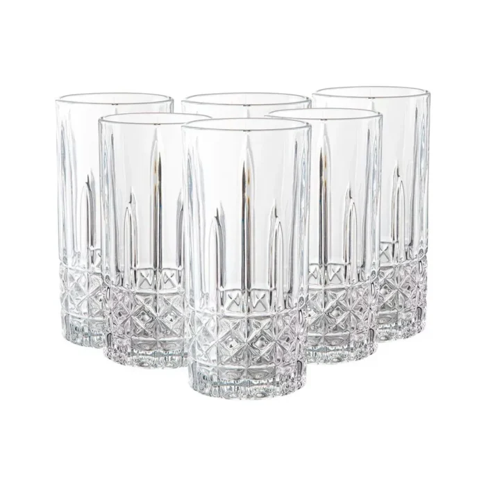 90416276-1 Set x6 Vasos Altos Labrados c/Diamantes de 350 ml - Imagen 1