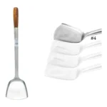 Espátula Wok de Acero Inox C/Mango Madera (11×10×50.5cm)