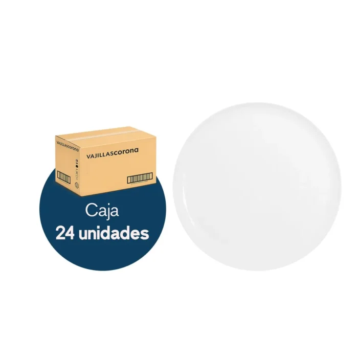 Plato Tendido Coupe Actualite Blanco de Porcelana 9.3" | 23.6 cm | Caja 24 Piezas - Imagen 2