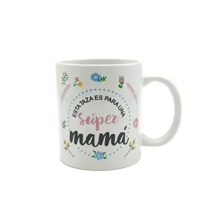 Taza Día de la Madre 11 Onz Recto c/Estuche D/Taza para una Súper Mamá