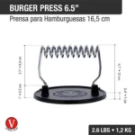 Plancha Parrillera Redondo (Pisador de Carnes) 16.5 cm Curado - Imagen 2