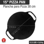 Plancha para Pizza 15"/38 cm Doble Asa Esmaltada - Imagen 2