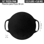 Plancha para Pizza 15"/38 cm Doble Asa Esmaltada - Imagen 3