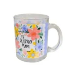 Taza Día de la Madre 11Oz Vidrio Recto c/Estuche D/Te Quiero Mami