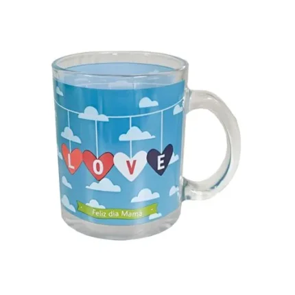 Taza Día de la Madre 11Oz Vidrio Recto c/Estuche D/Love