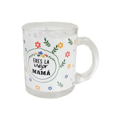 Taza Día de la Madre 11Oz Vidrio Recto c/Estuche D/Eres La Mejor Mamá