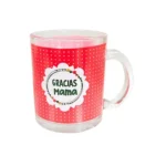 Taza Día de la Madre 11Oz Vidrio Recto c/Estuche D/Gracias Mamá