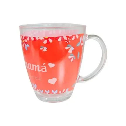 Taza Día de la Madre 11Oz Vidrio Cilíndrico c/Estuche D/Te Quiero Mamá
