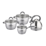 Set De Ollas X 08 Misti Gris T/V M/G