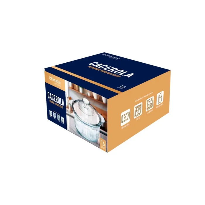 90032147-3 Cacerola Redonda de vidrio borosilicato 1.6L - Imagen 3