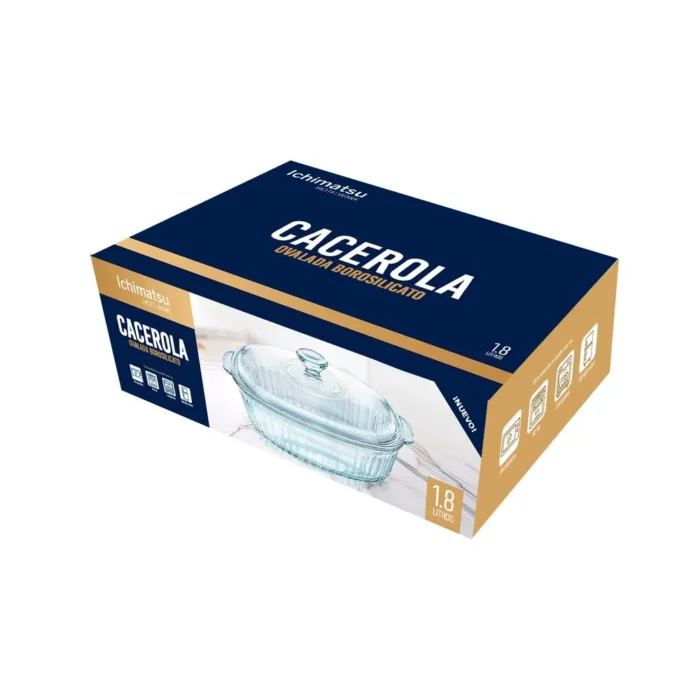 90032149-3 Cacerola Ovalada de vidrio borosilicato 1.8L - Imagen 3